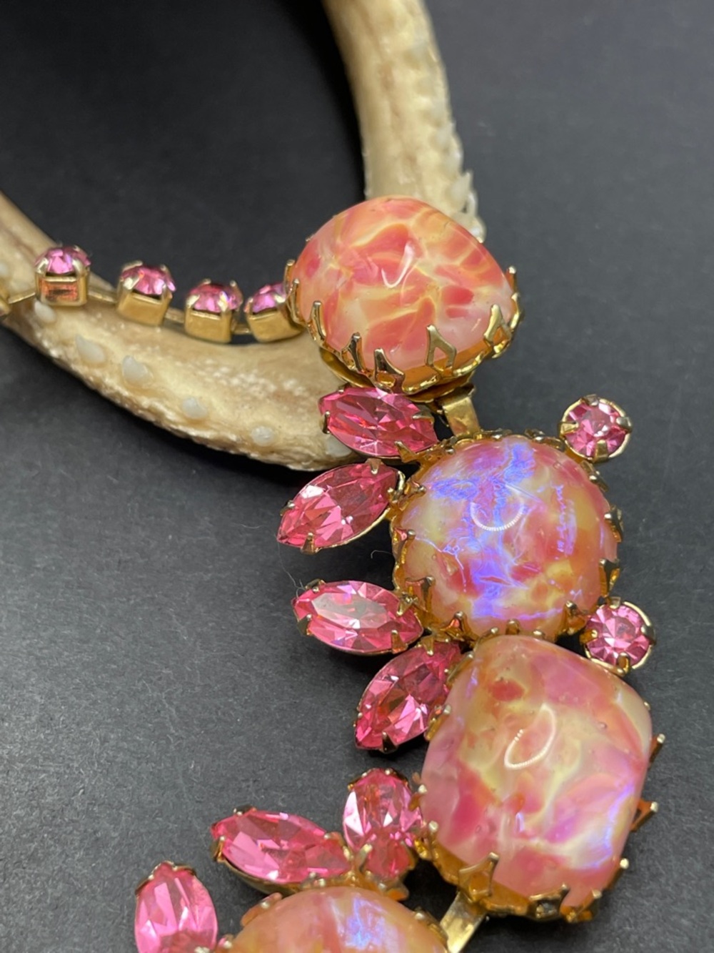 Art glass bracelet vintage size 8.25 B46 - Picture 5 of 8